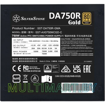 Блок питания SilverStone DA750R Gold (SST-DA750R-GMA) картинка 7